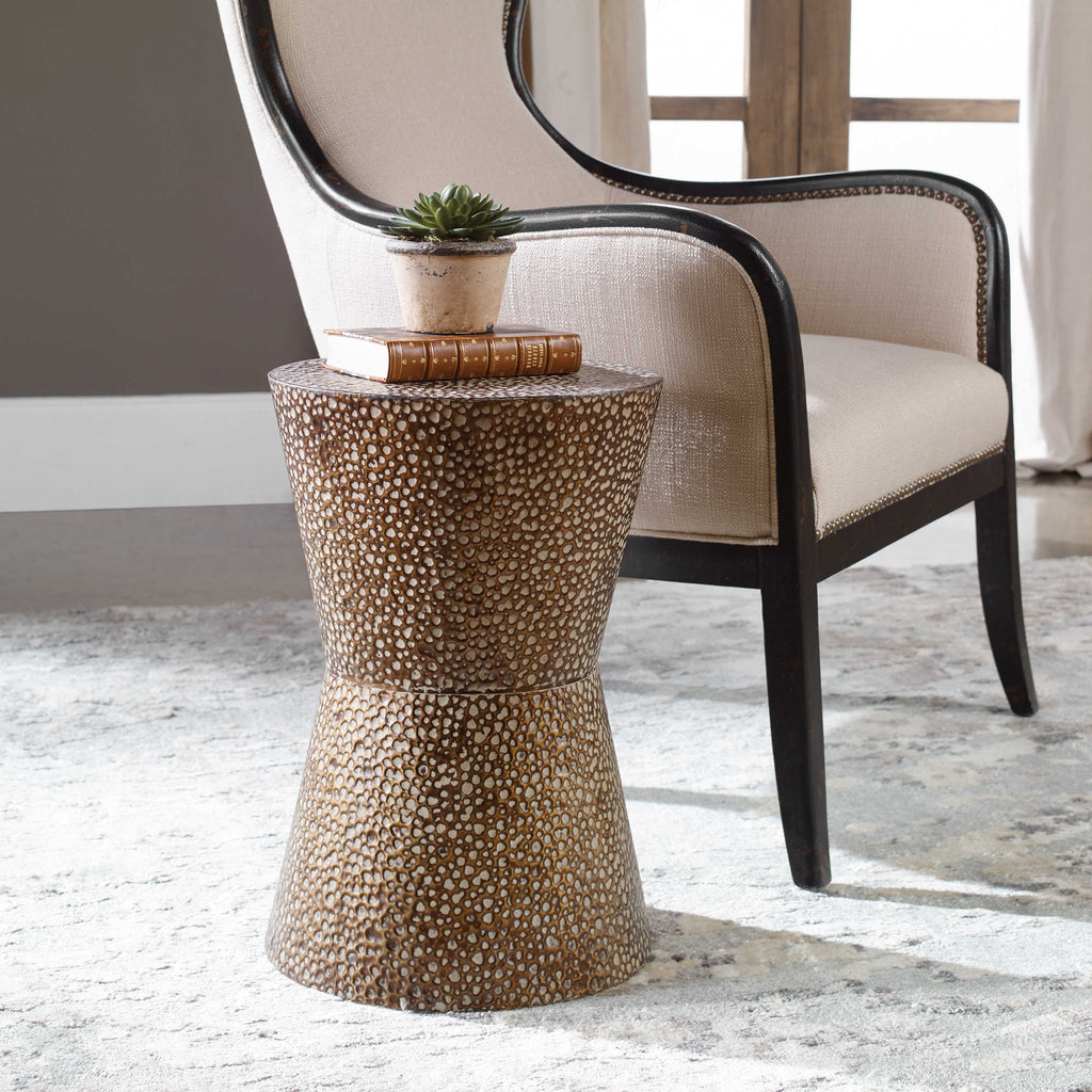 Cutler Drum Shaped Accent Table - Bombay Mercantile