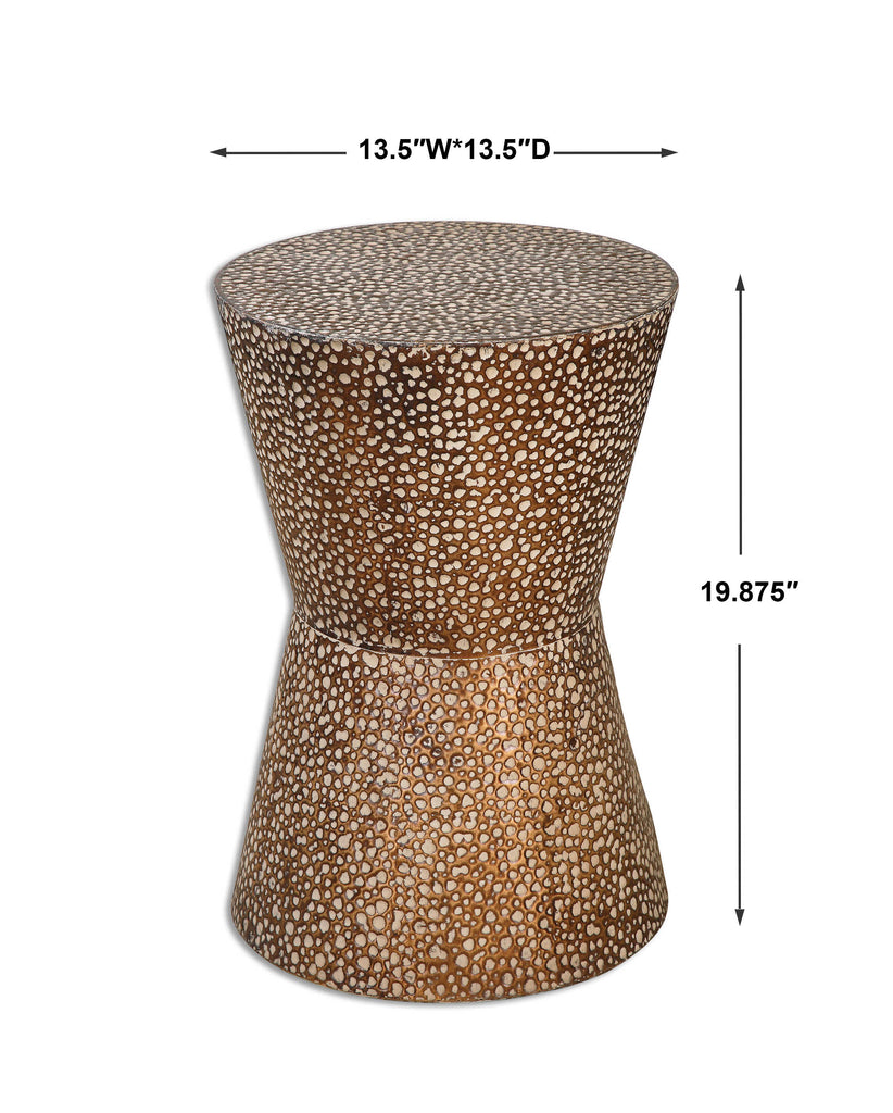 Cutler Drum Shaped Accent Table - Bombay Mercantile