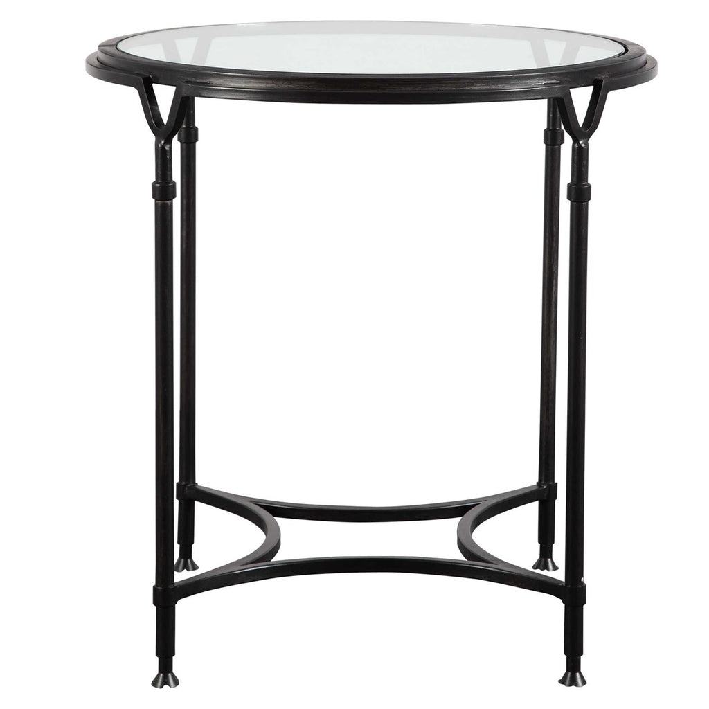 Samson Glass Side Table - Bombay Mercantile
