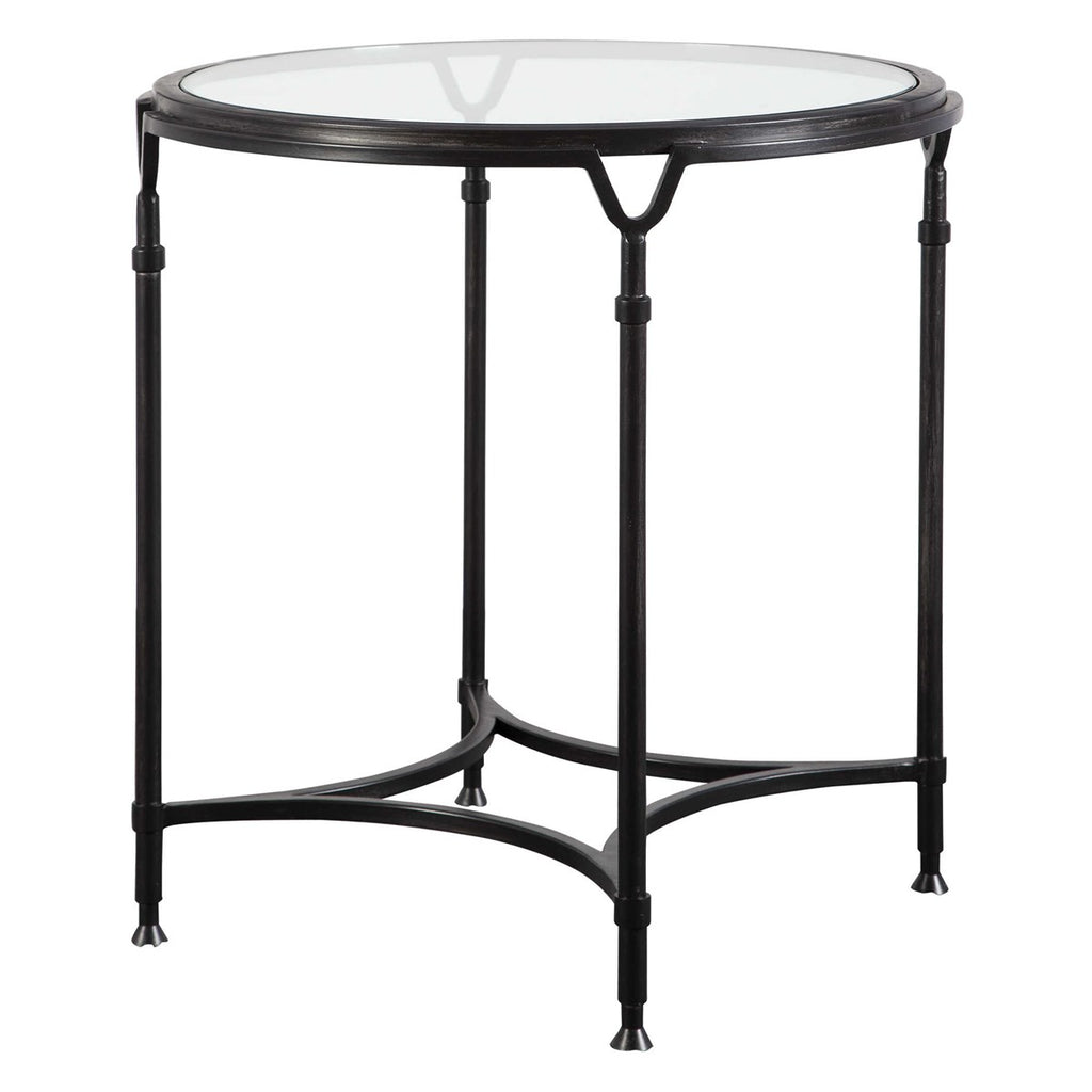 Samson Glass Side Table - Bombay Mercantile