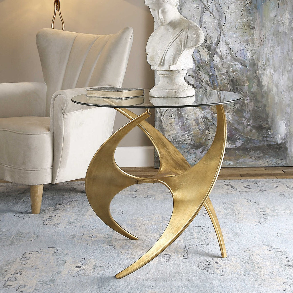 Graciano Glass Side Table - Bombay Mercantile