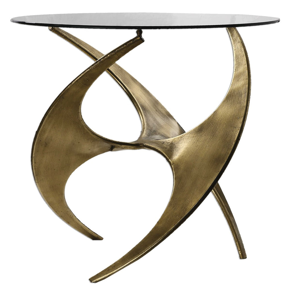 Graciano Glass Side Table - Bombay Mercantile