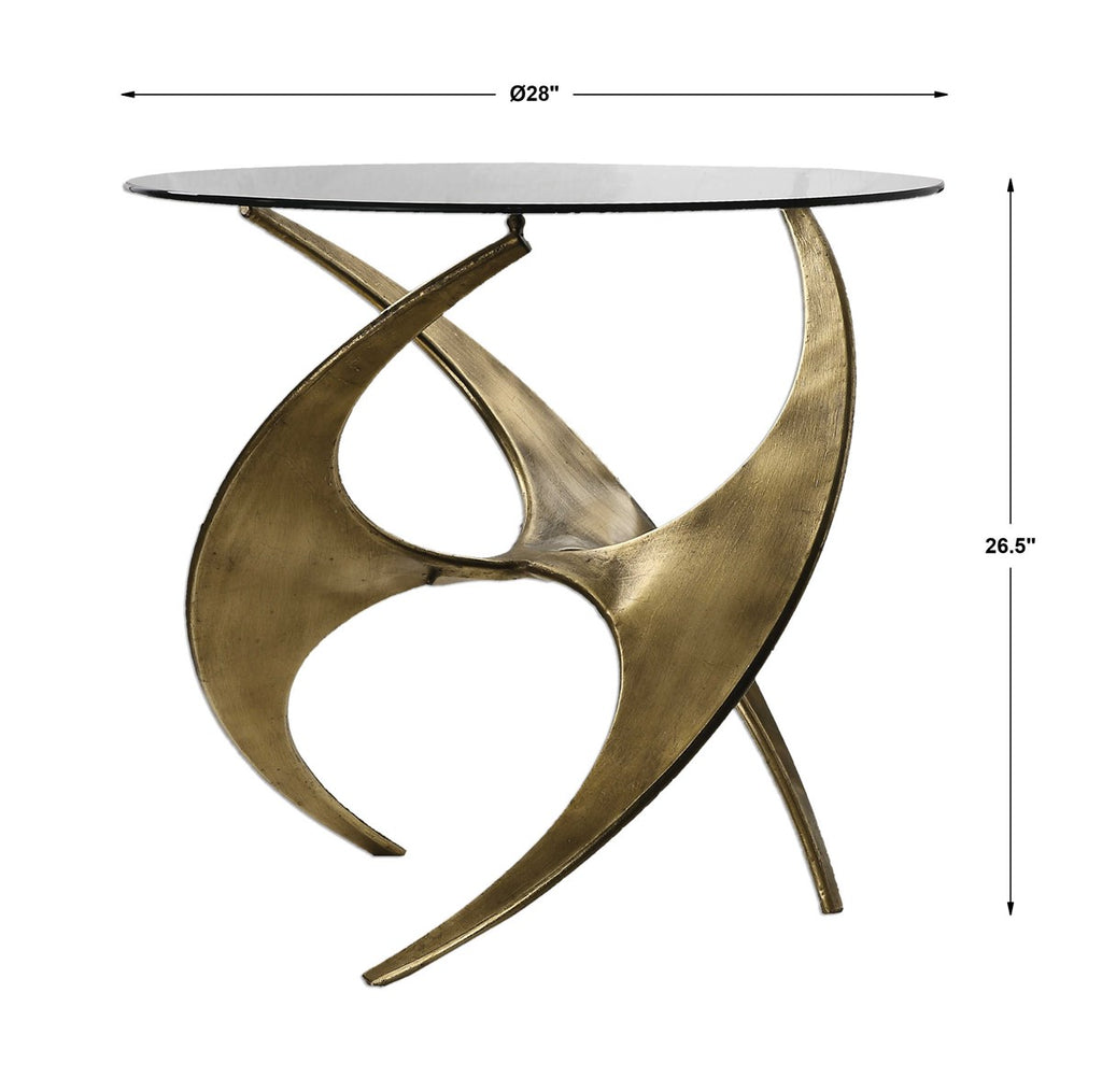 Graciano Glass Side Table - Bombay Mercantile