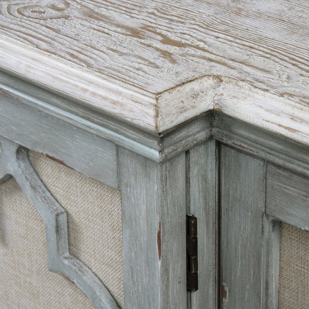Sophie 4 Door Grey Cabinet - Bombay Mercantile