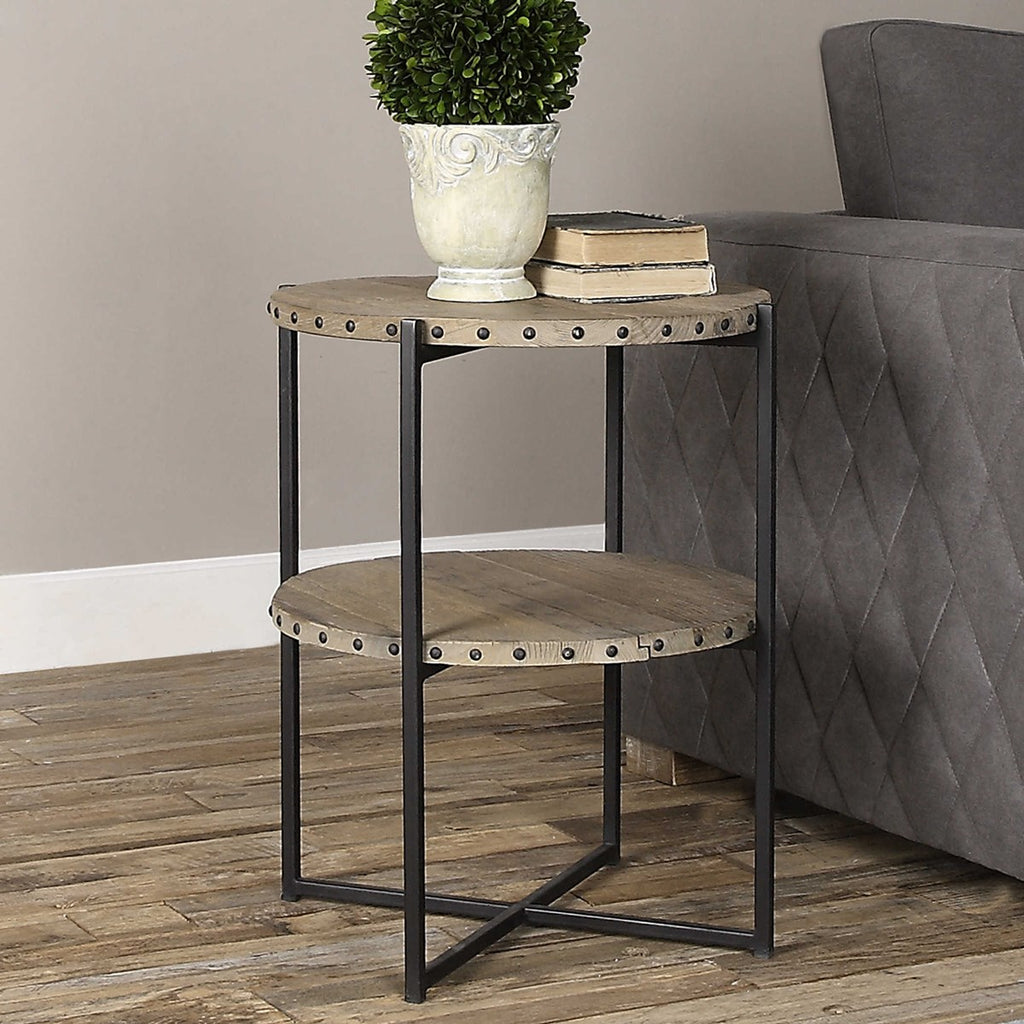 Kamau Round Accent Table - Bombay Mercantile