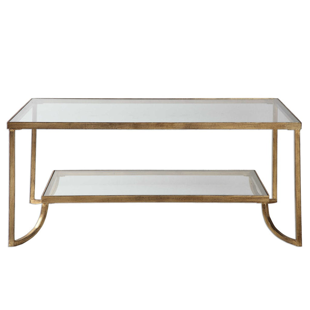 Katina Gold Leaf Coffee Table - Bombay Mercantile