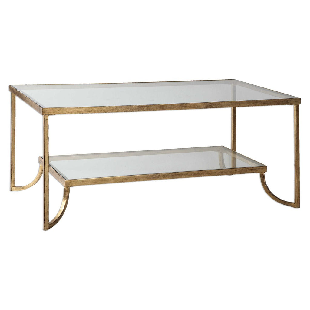 Katina Gold Leaf Coffee Table - Bombay Mercantile