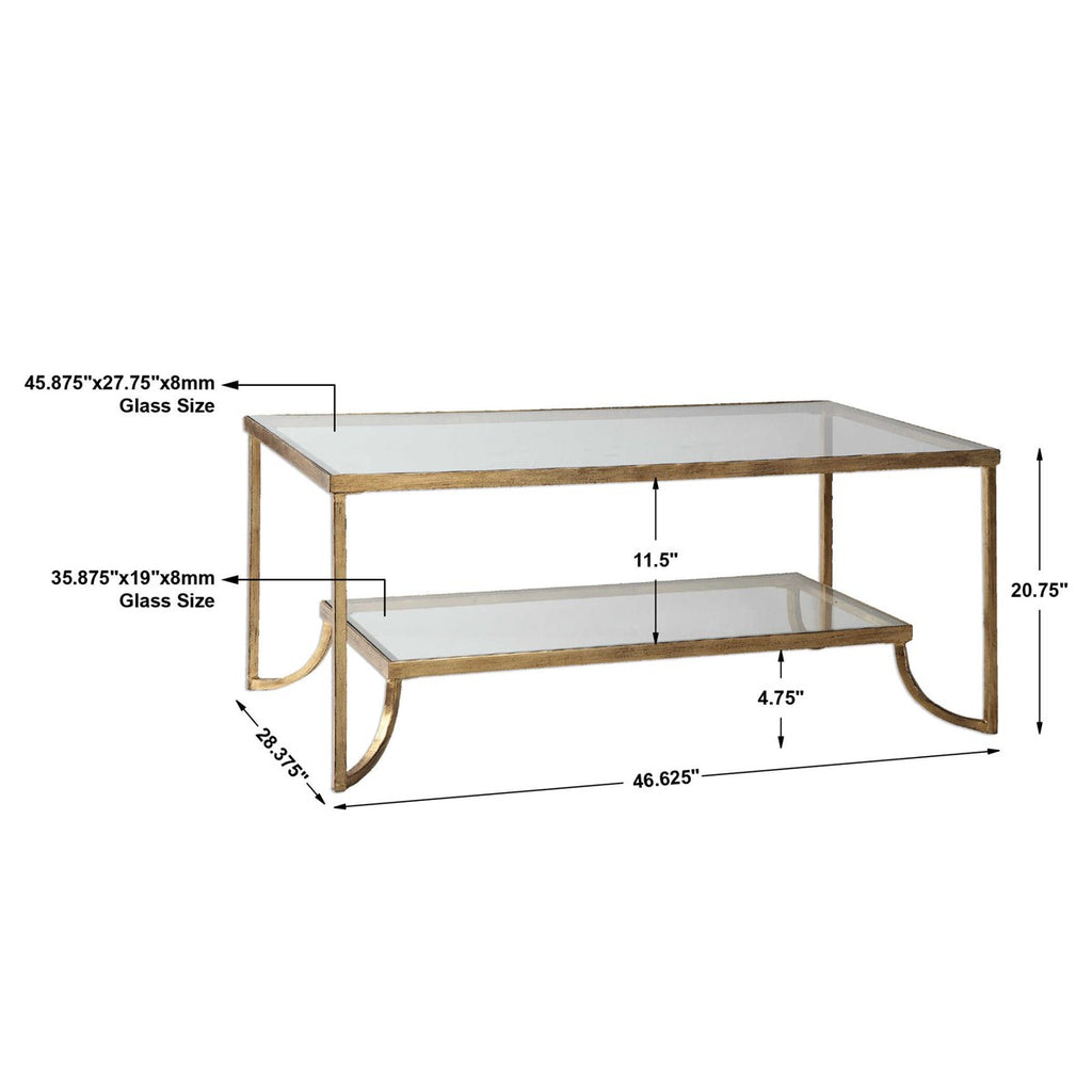 Katina Gold Leaf Coffee Table - Bombay Mercantile