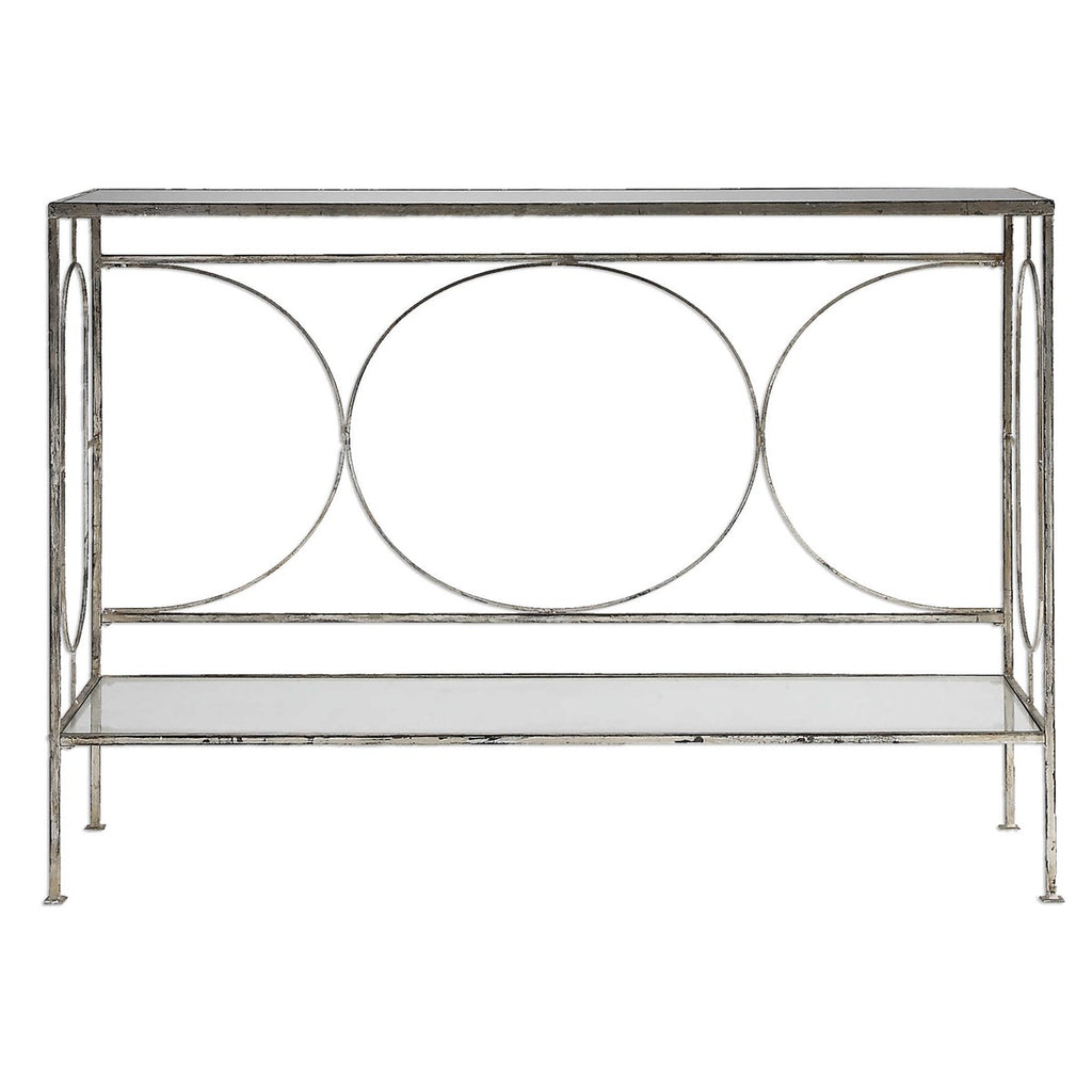 Luano Silver Console Table - Bombay Mercantile