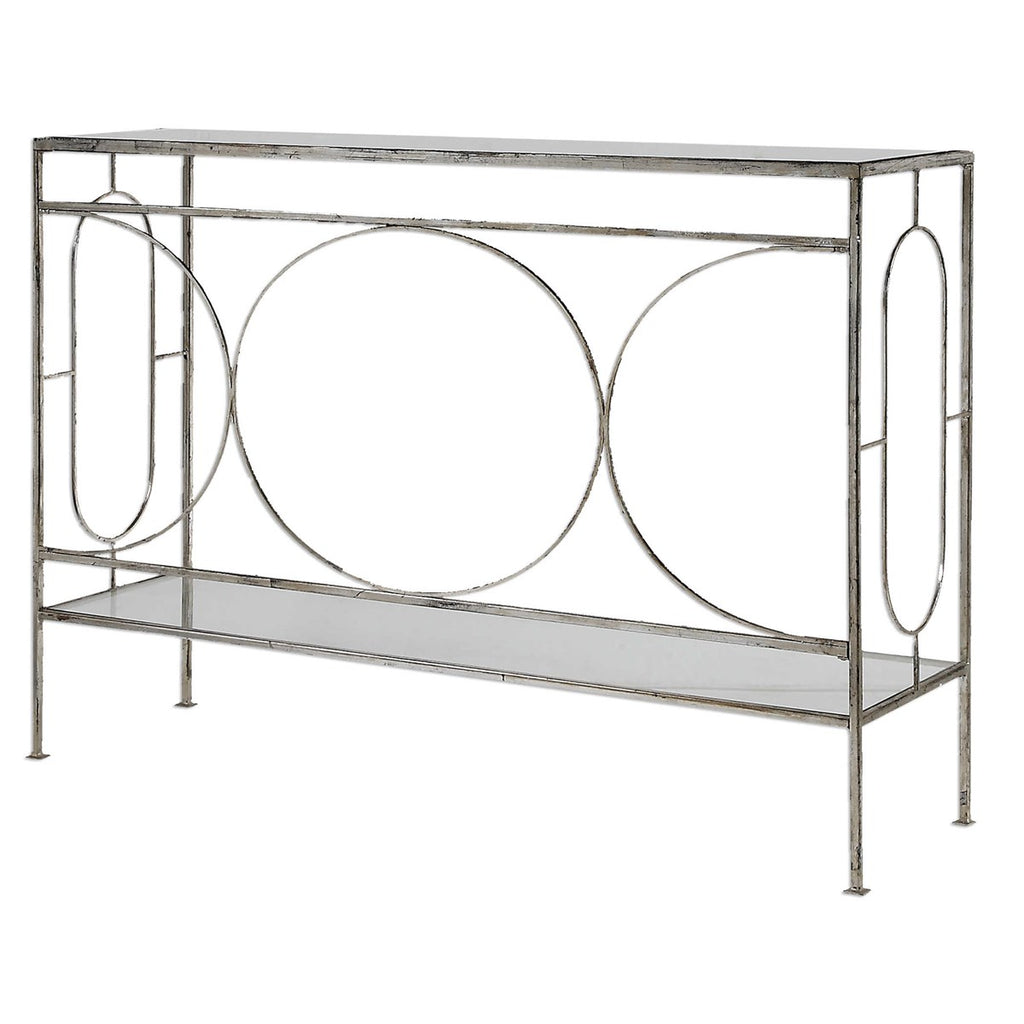 Luano Silver Console Table - Bombay Mercantile