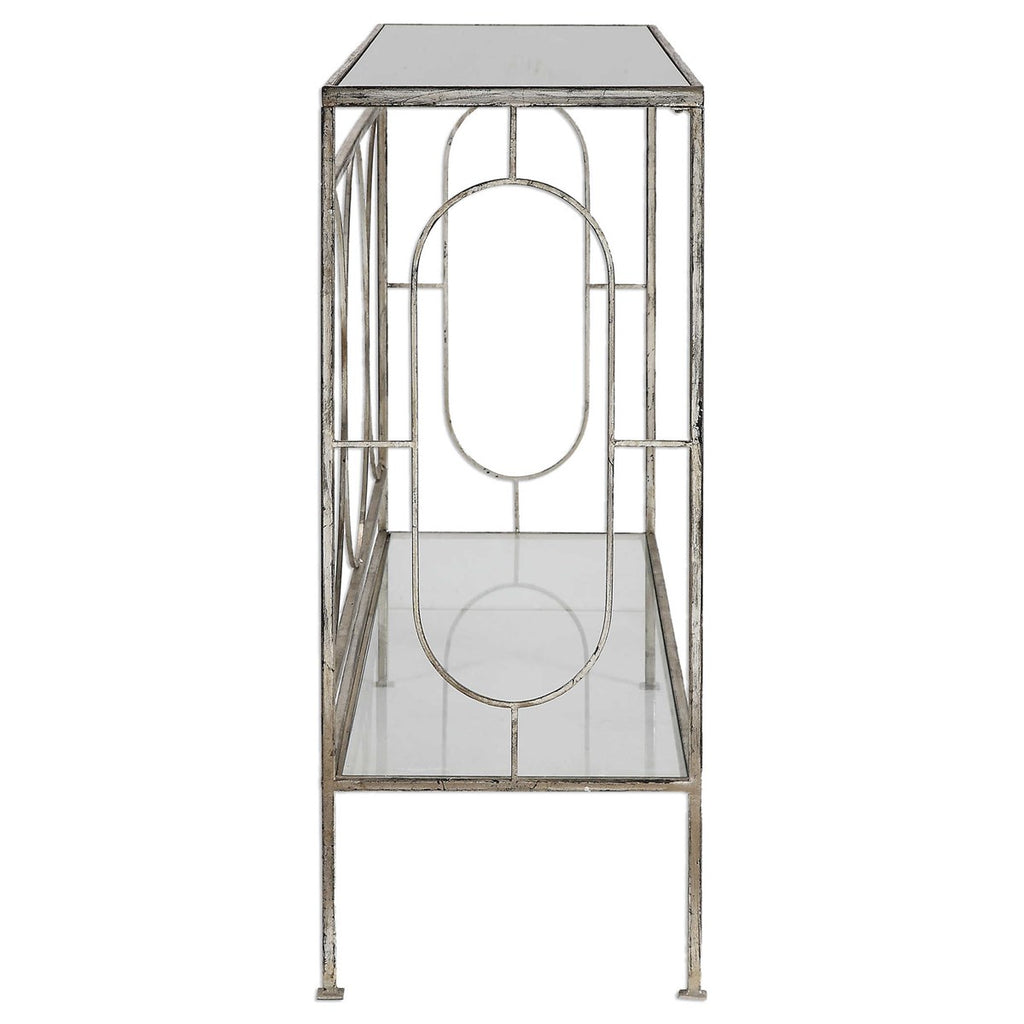 Luano Silver Console Table - Bombay Mercantile
