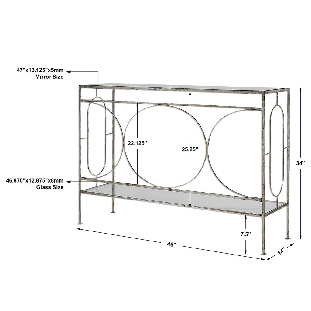 Luano Silver Console Table - Bombay Mercantile