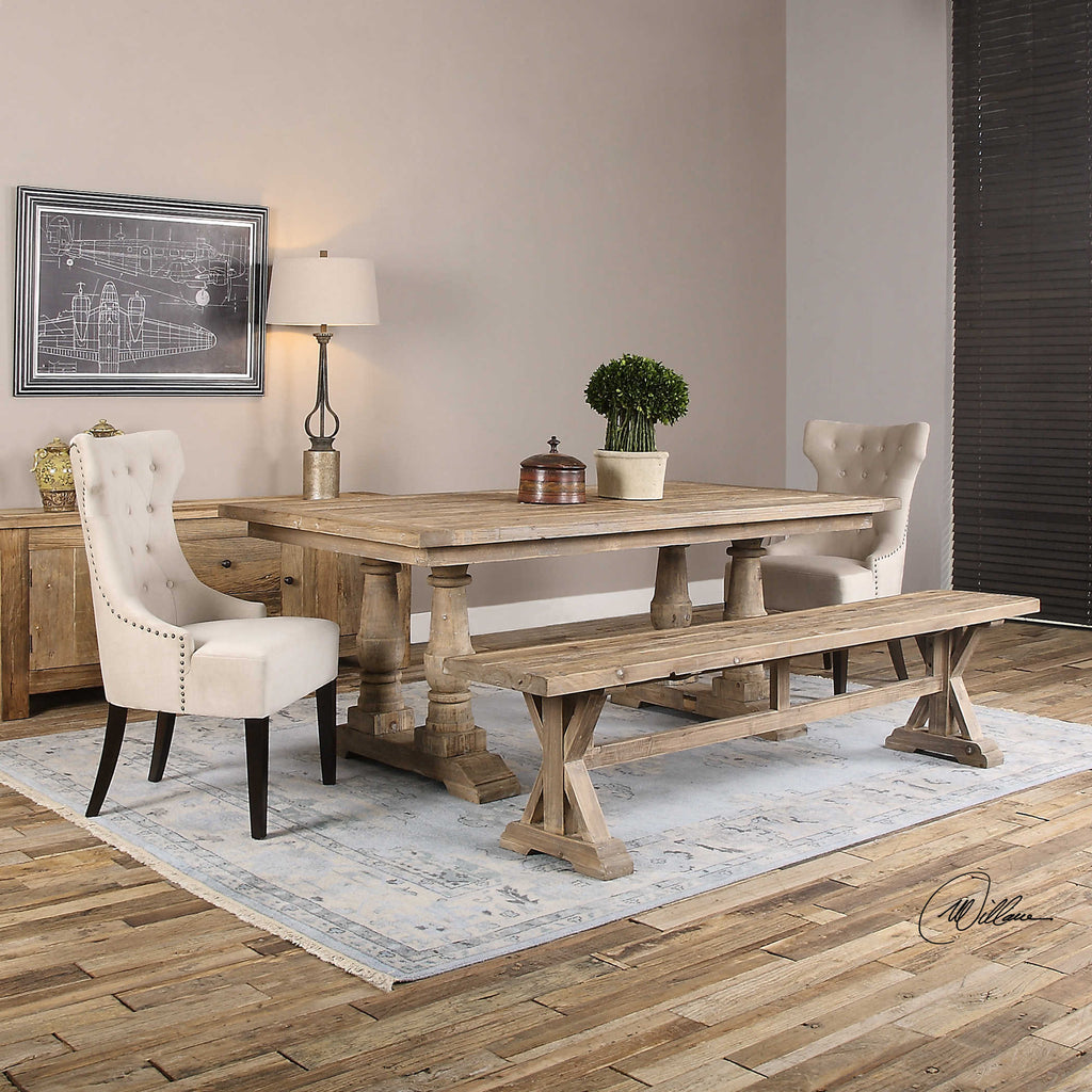 Stratford Salvaged Wood Bench - Bombay Mercantile