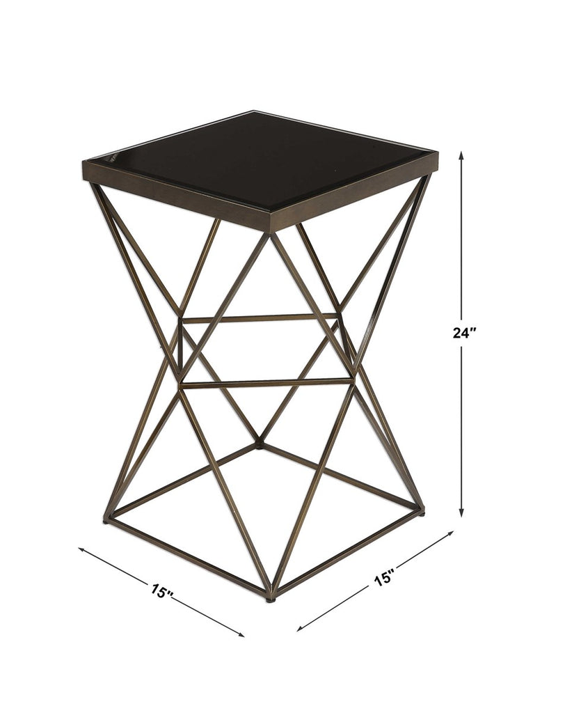 Uberto Caged Frame Accent Table - Bombay Mercantile