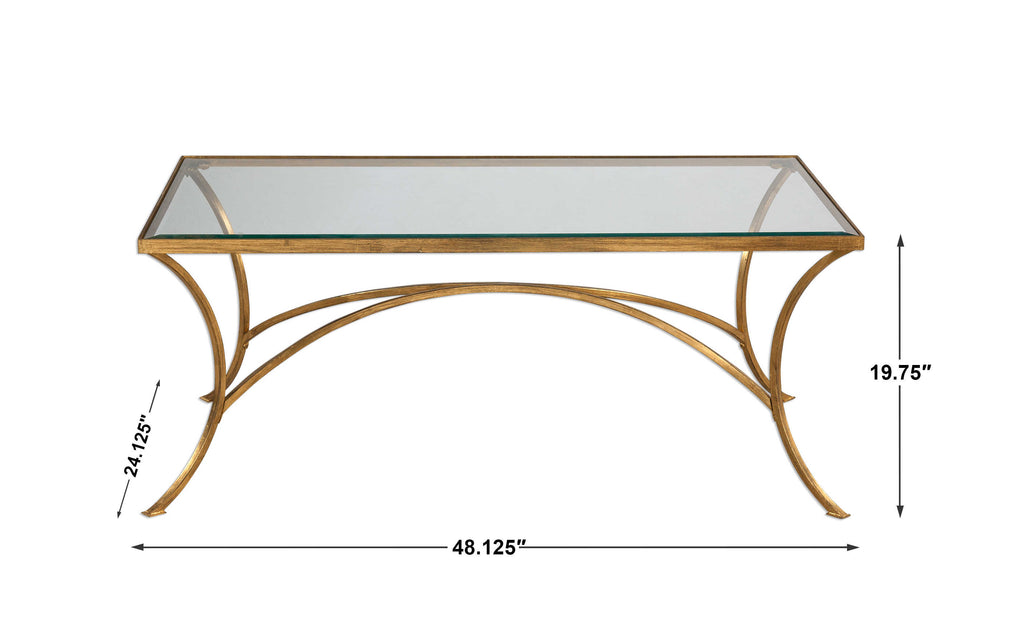 Alayna Gold Coffee Table - Bombay Mercantile