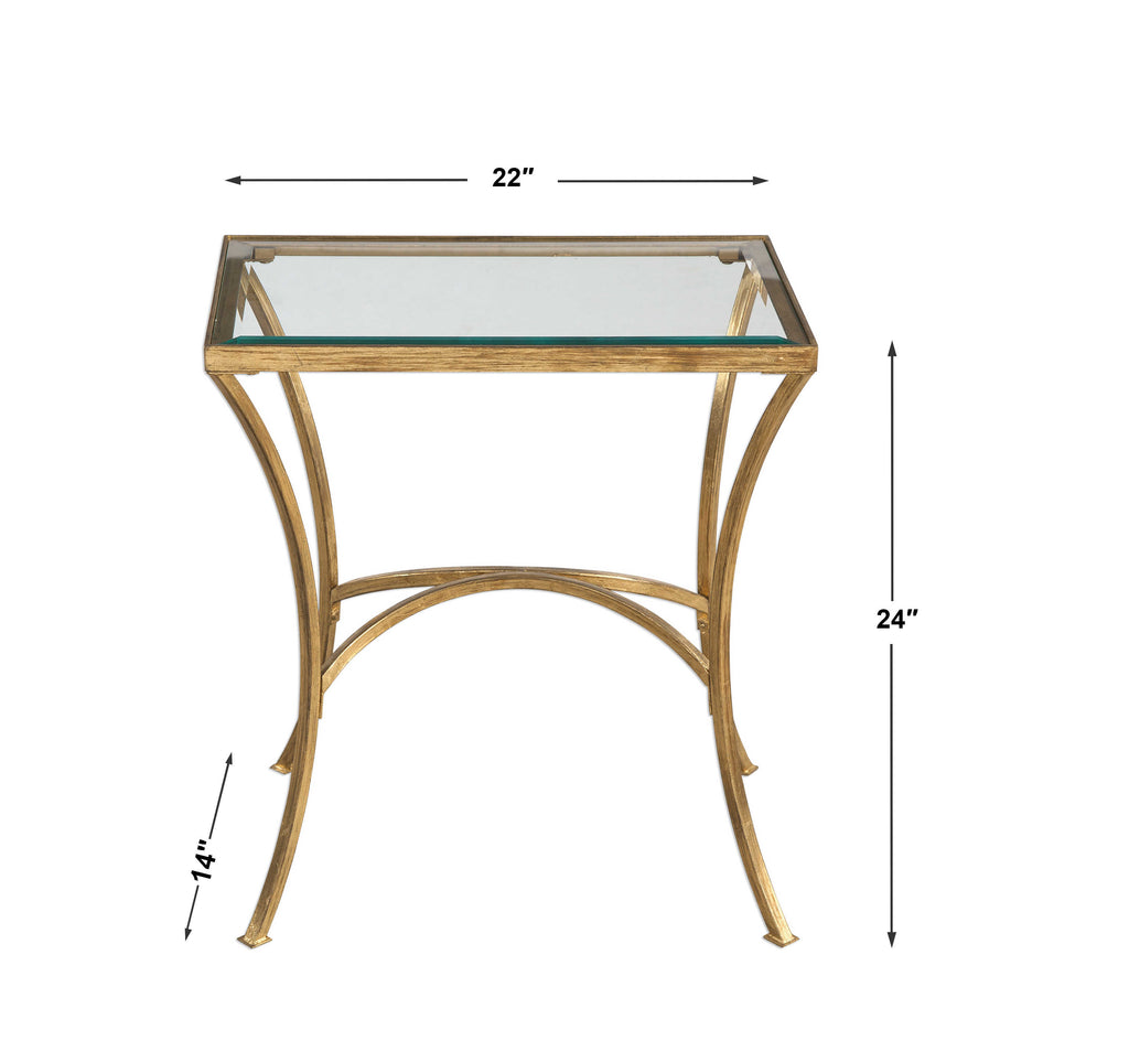 Alayna Gold End Table - Bombay Mercantile