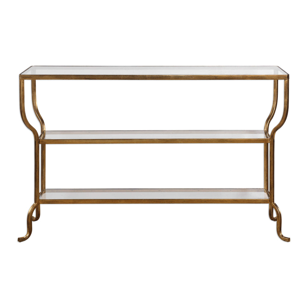 Deline Gold Console Table - Bombay Mercantile