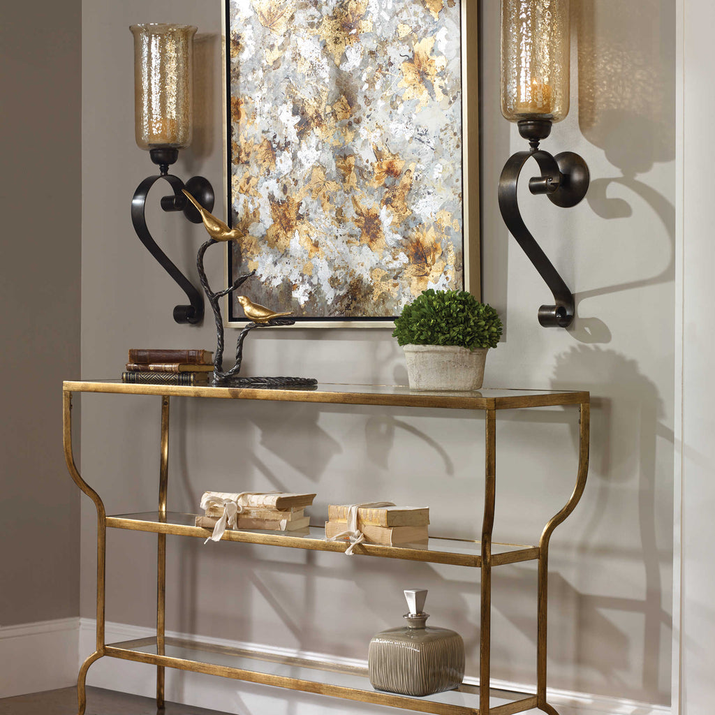 Deline Gold Console Table - Bombay Mercantile