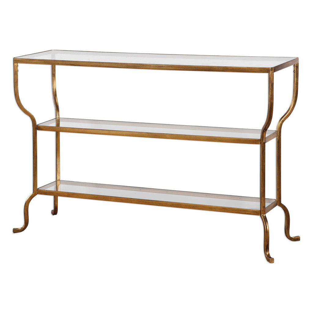 Deline Gold Console Table - Bombay Mercantile