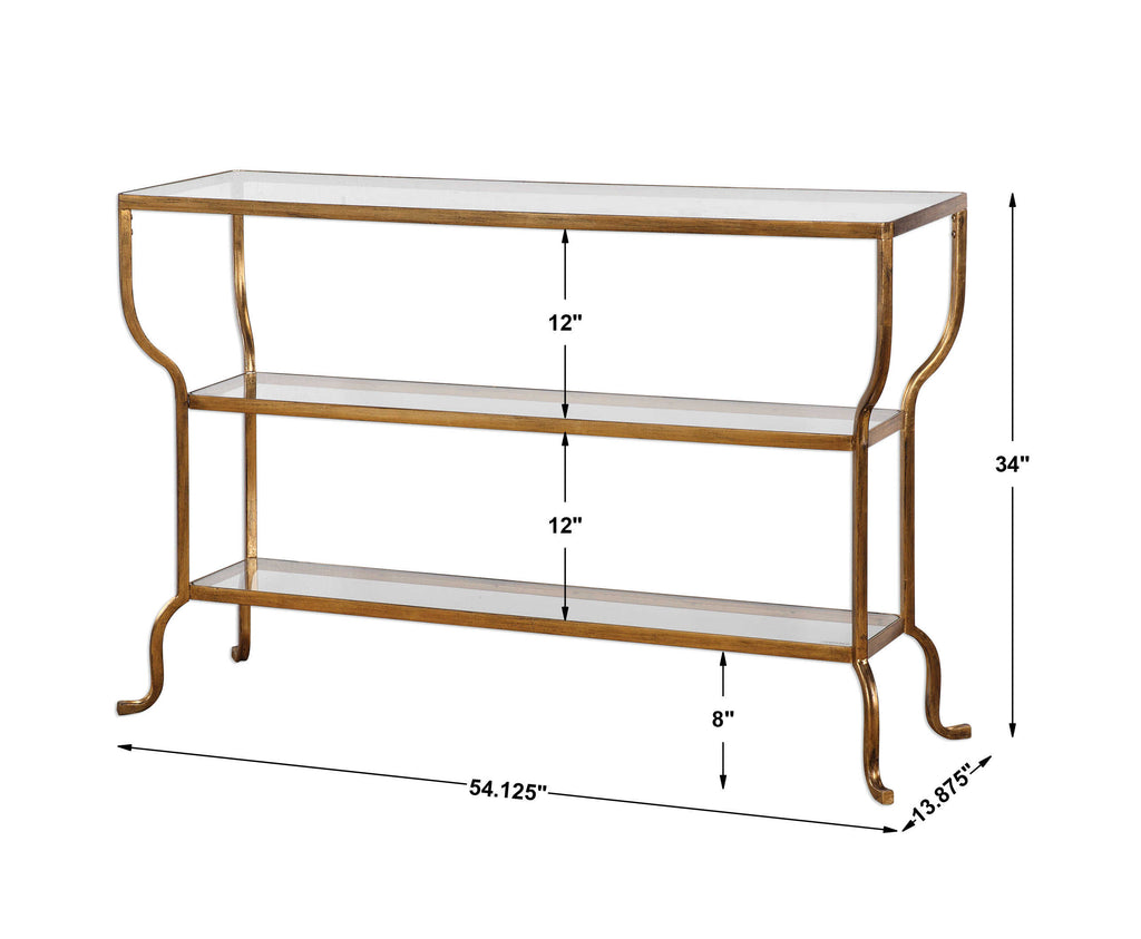 Deline Gold Console Table - Bombay Mercantile