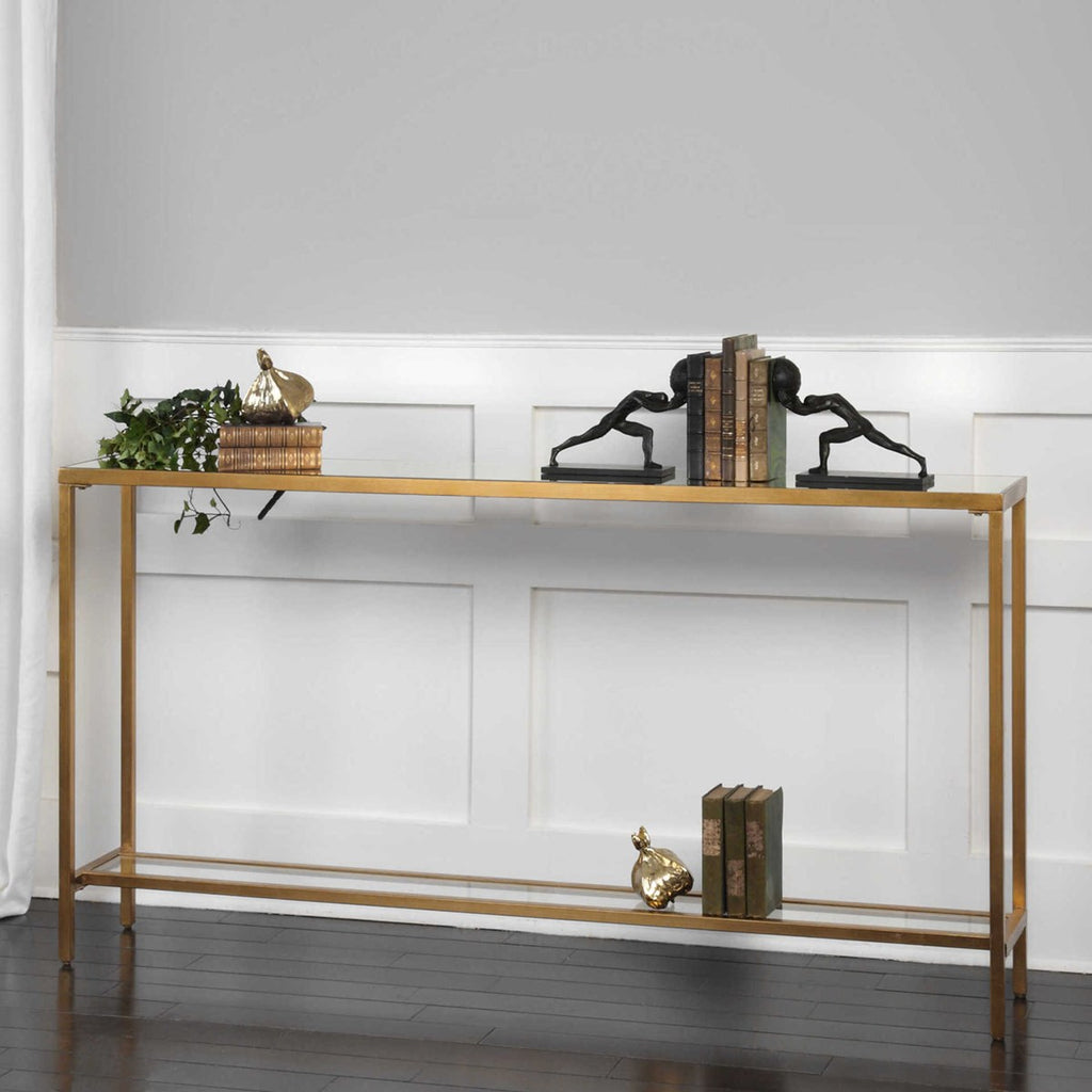 Hayley Gold Console Table - Bombay Mercantile