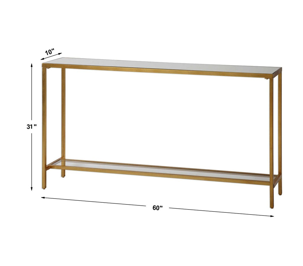 Hayley Gold Console Table - Bombay Mercantile