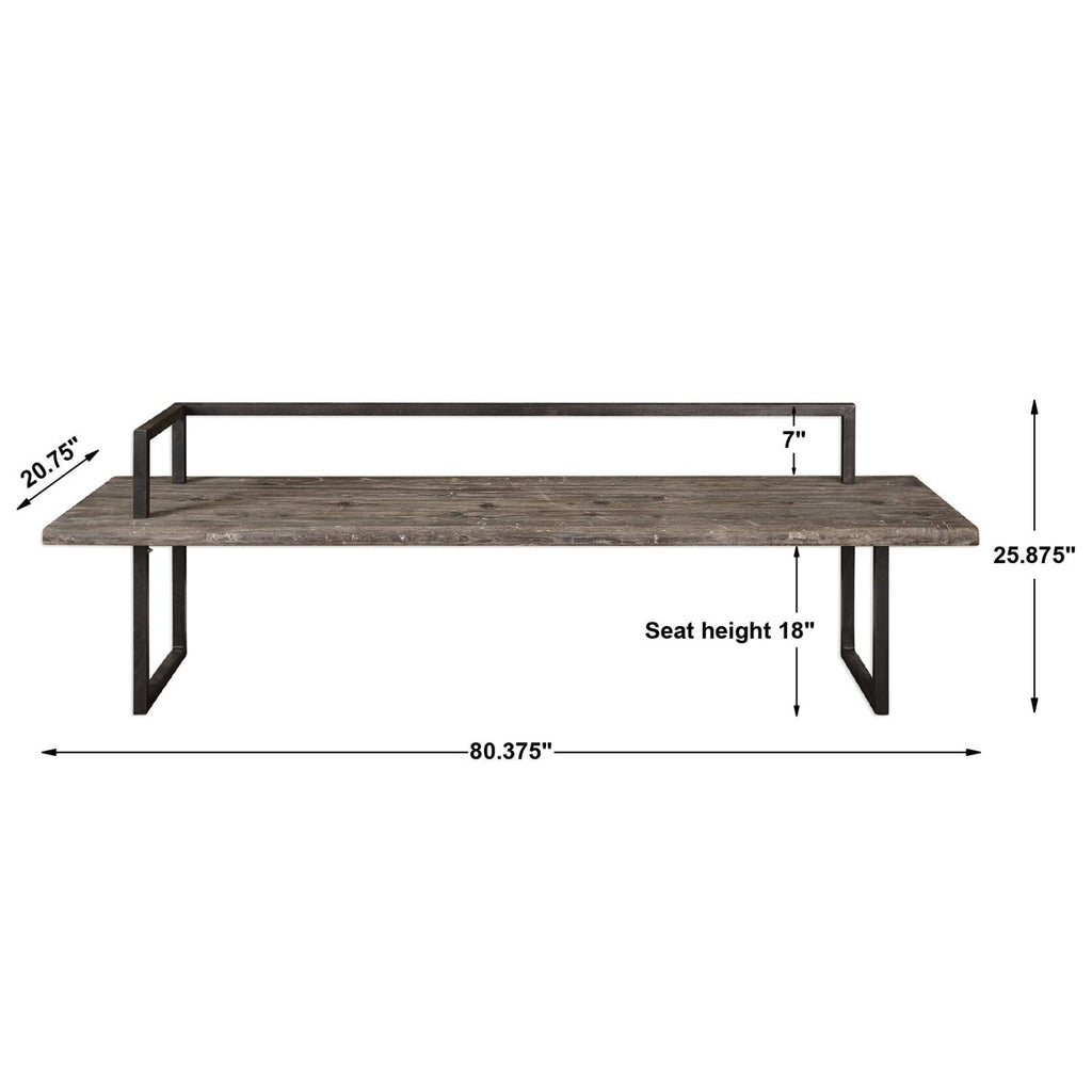 Herbert Reclaimed Wood Bench - Bombay Mercantile
