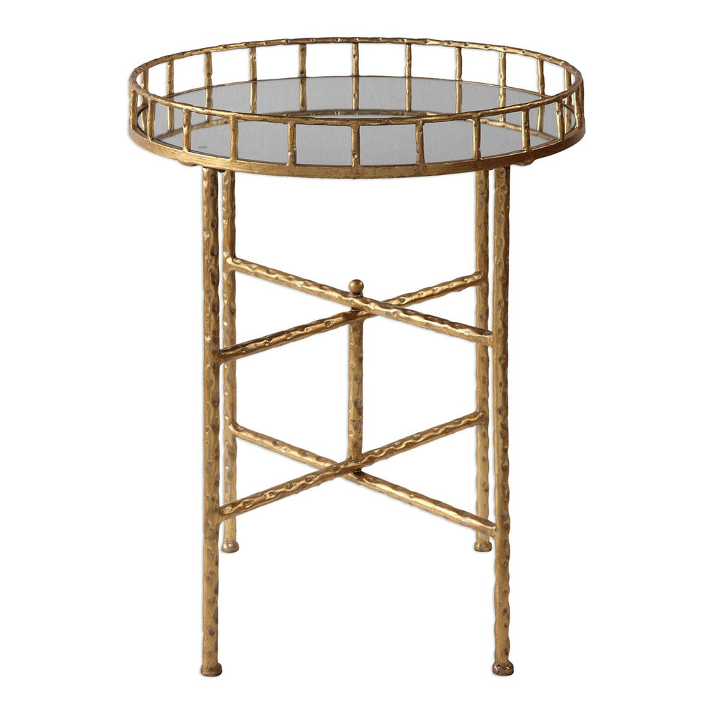 Tilly Bright Gold Accent Table - Bombay Mercantile