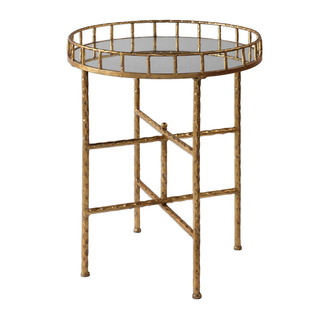 Tilly Bright Gold Accent Table - Bombay Mercantile