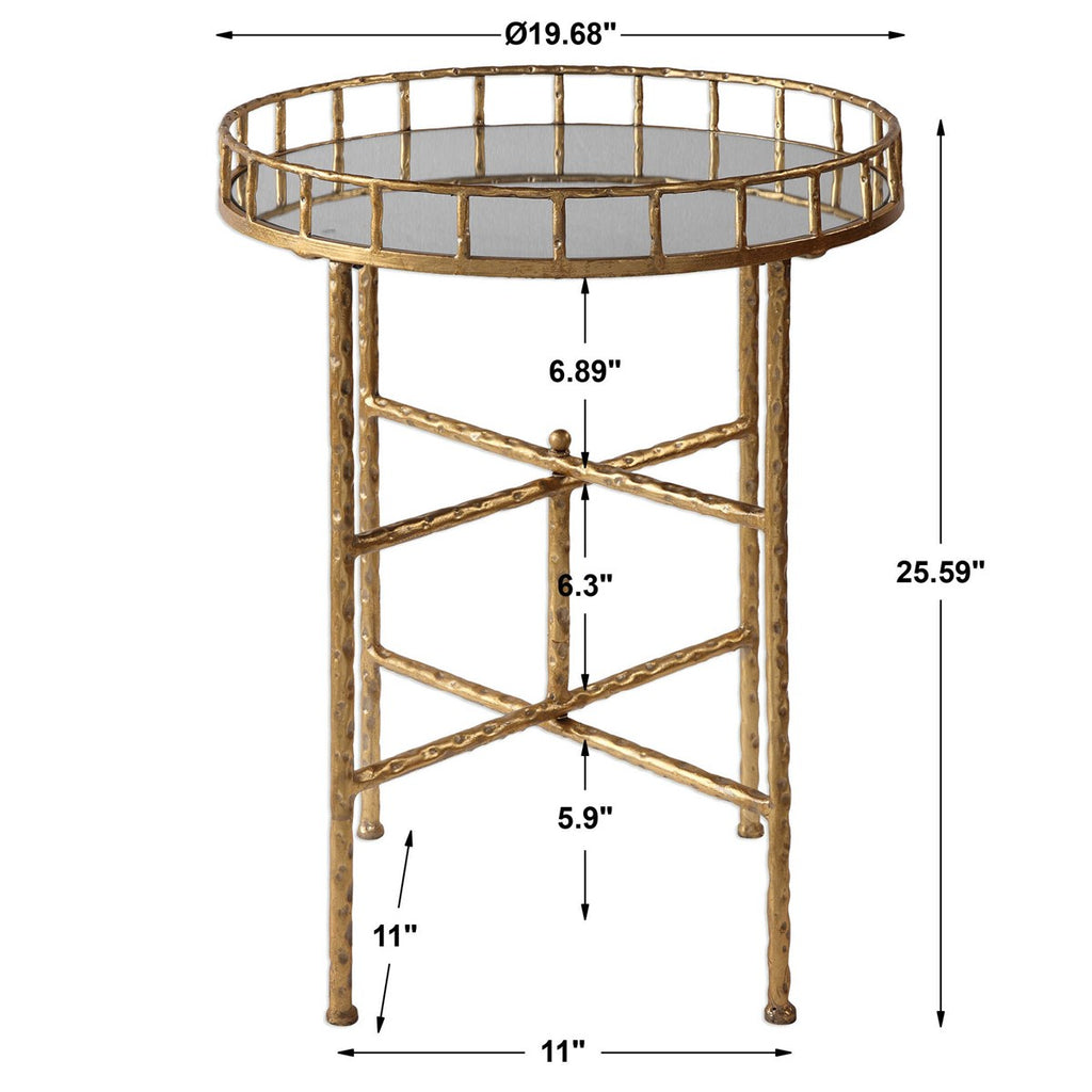 Tilly Bright Gold Accent Table - Bombay Mercantile