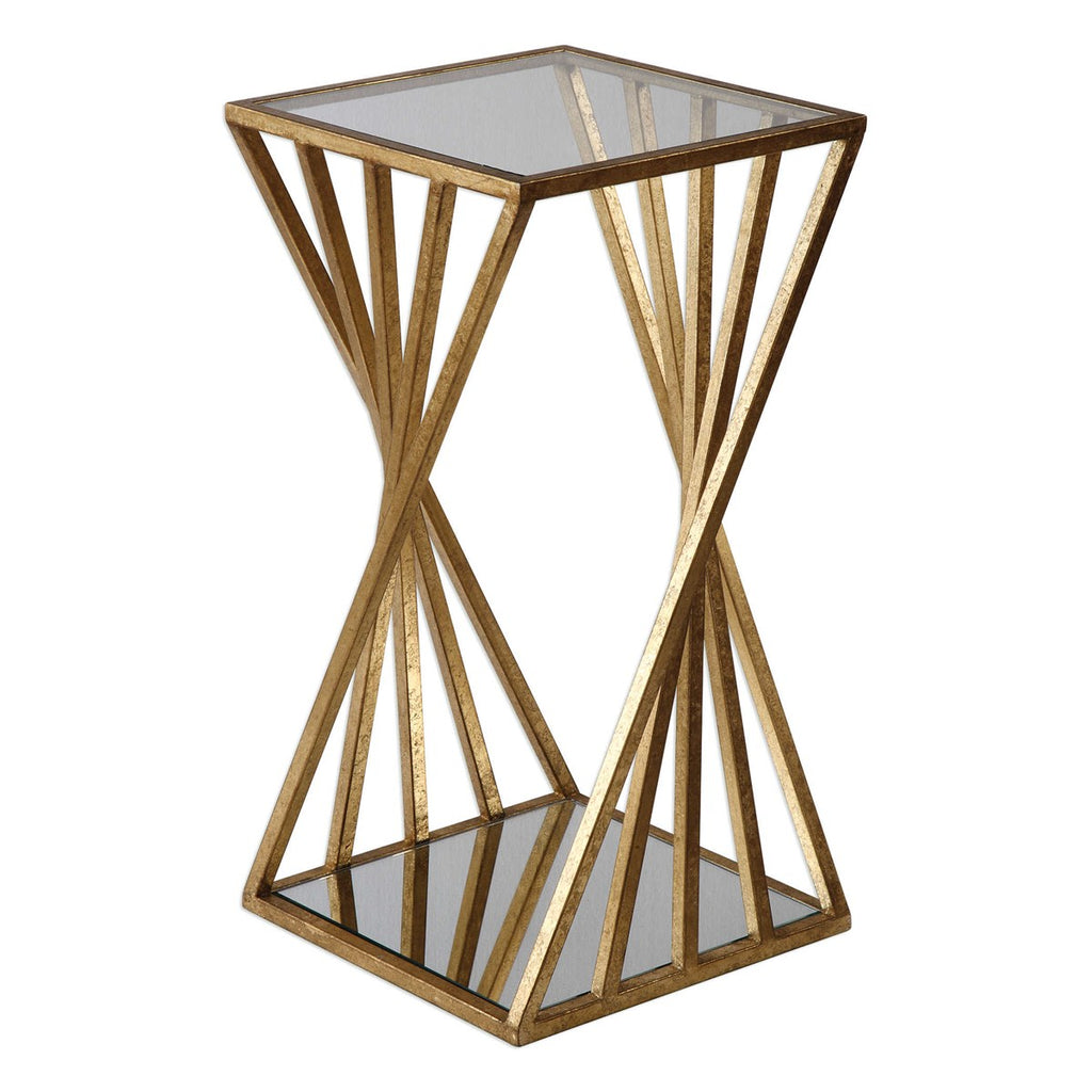 Janina Gold Dimensional Accent Table - Bombay Mercantile