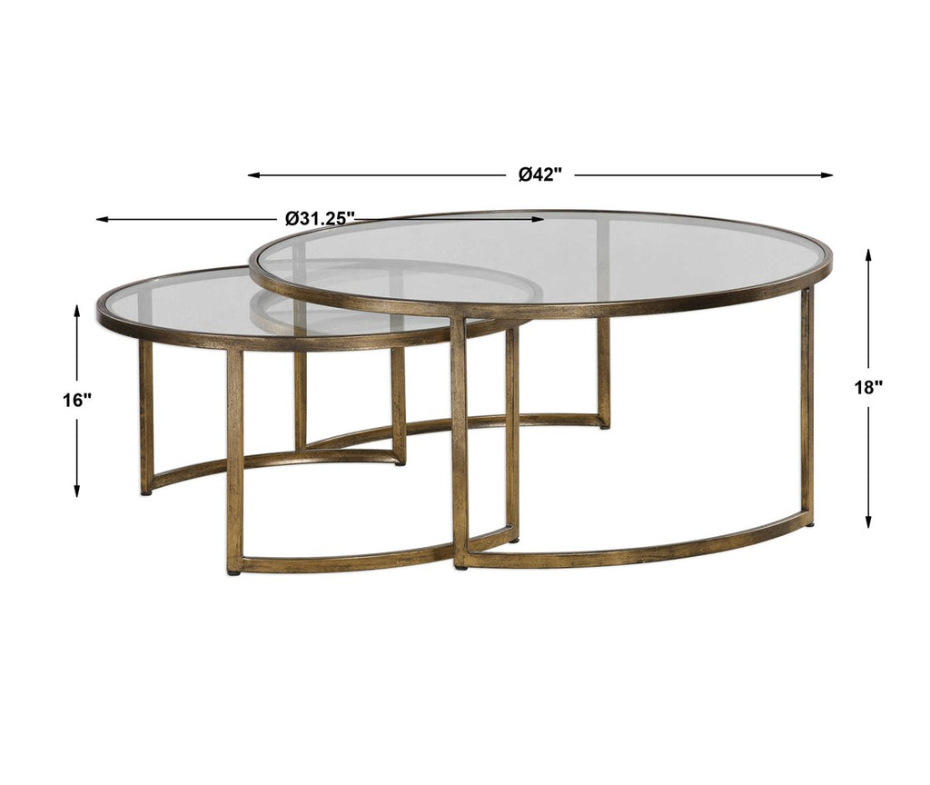 Rhea Nested Coffee Tables Set of 2 - Bombay Mercantile