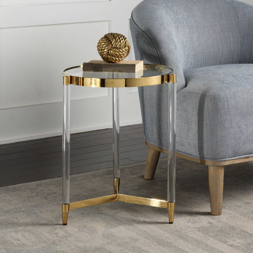 Kellen Glass Accent Table - Bombay Mercantile