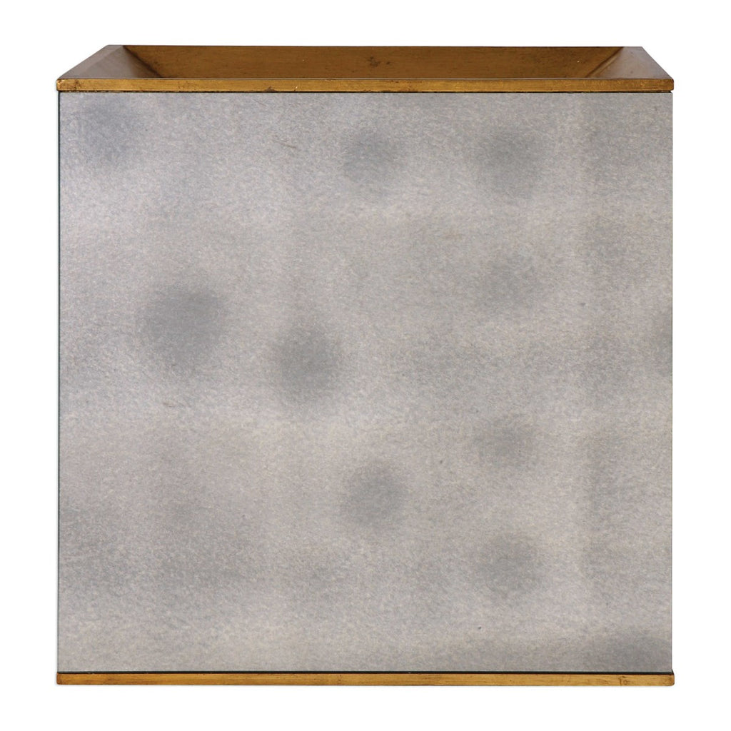 Flair Gold Cube Table - Bombay Mercantile