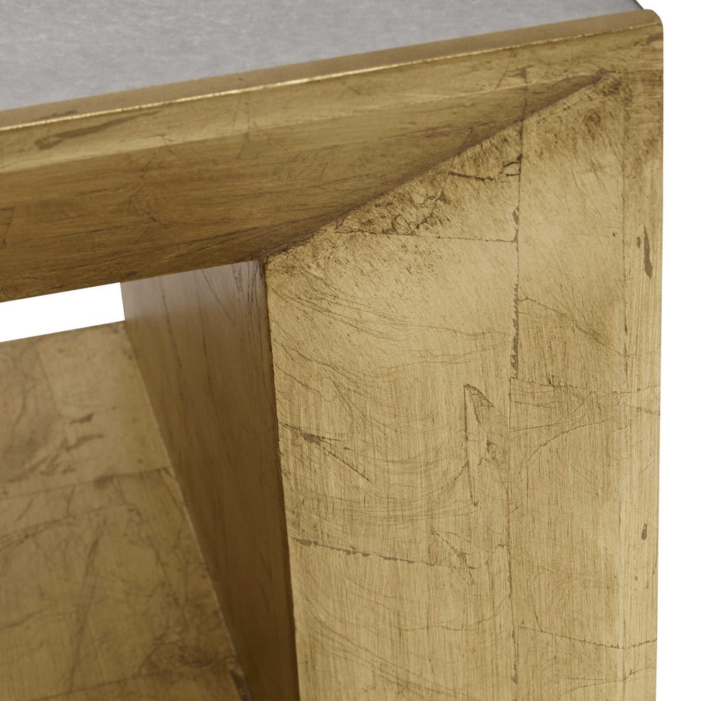 Flair Gold Cube Table - Bombay Mercantile
