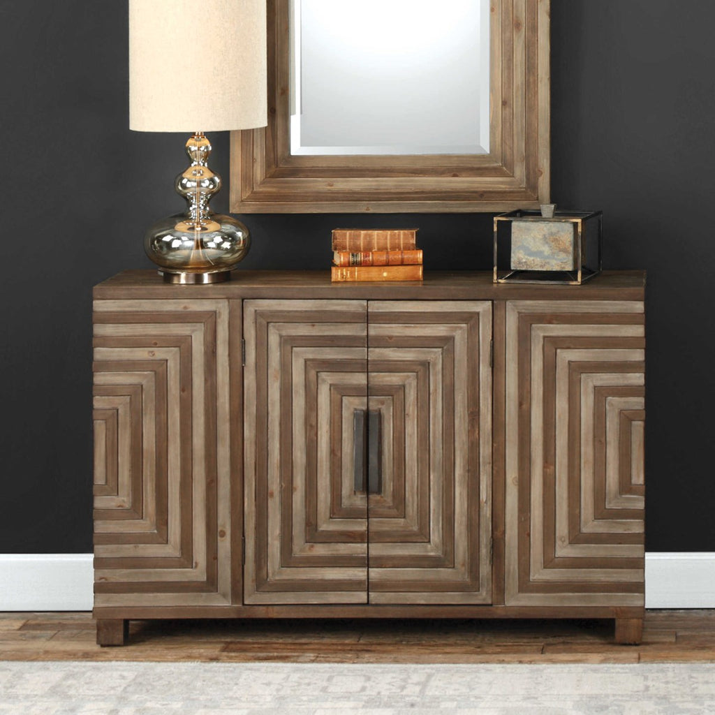 Layton Geometric Console Cabinet - Bombay Mercantile