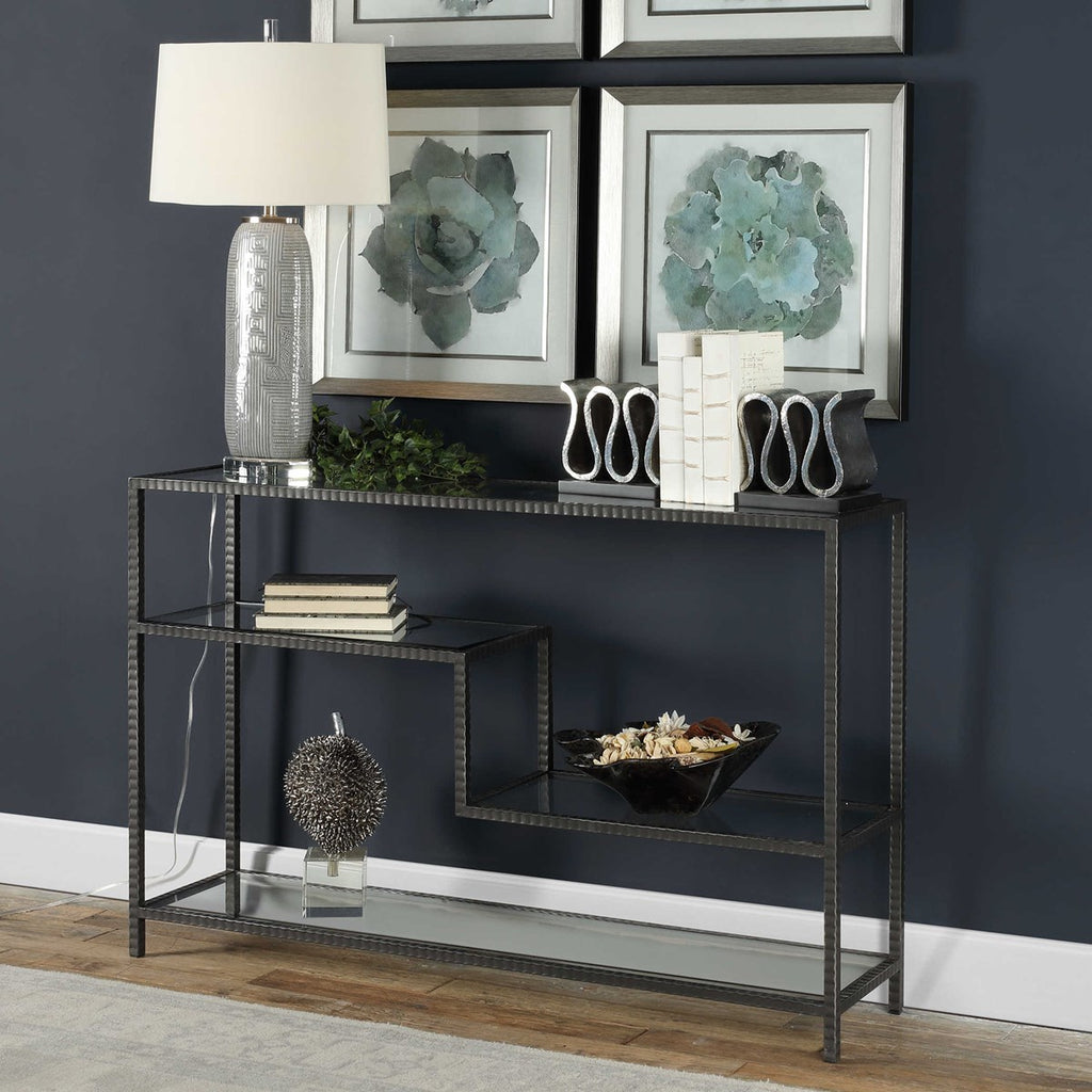 Leo Industrial Console Table - Bombay Mercantile