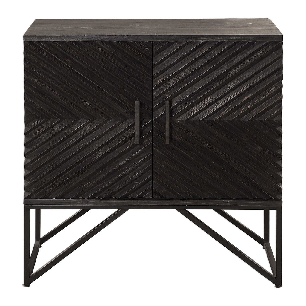 Zadie Ebony Accent Cabinet - Bombay Mercantile