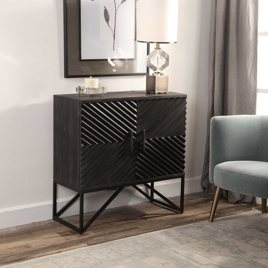 Zadie Ebony Accent Cabinet - Bombay Mercantile