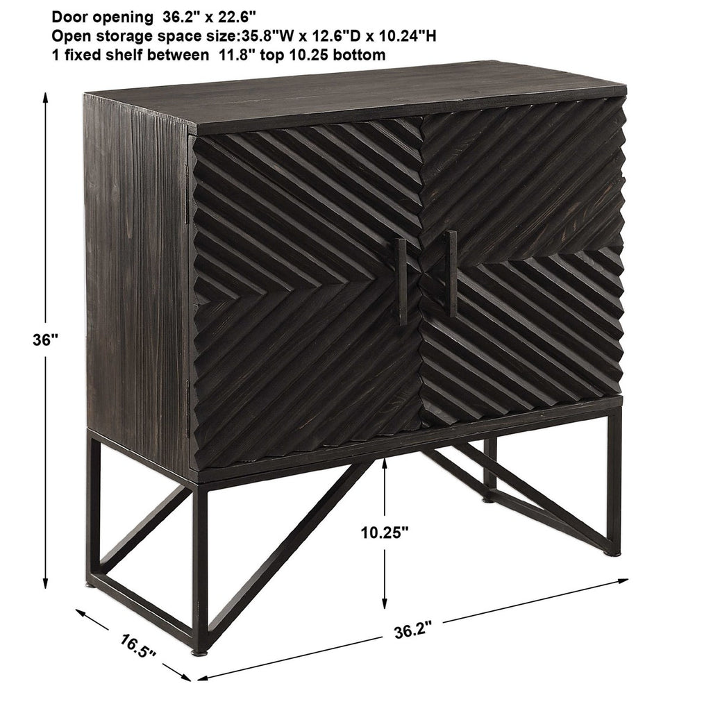 Zadie Ebony Accent Cabinet - Bombay Mercantile