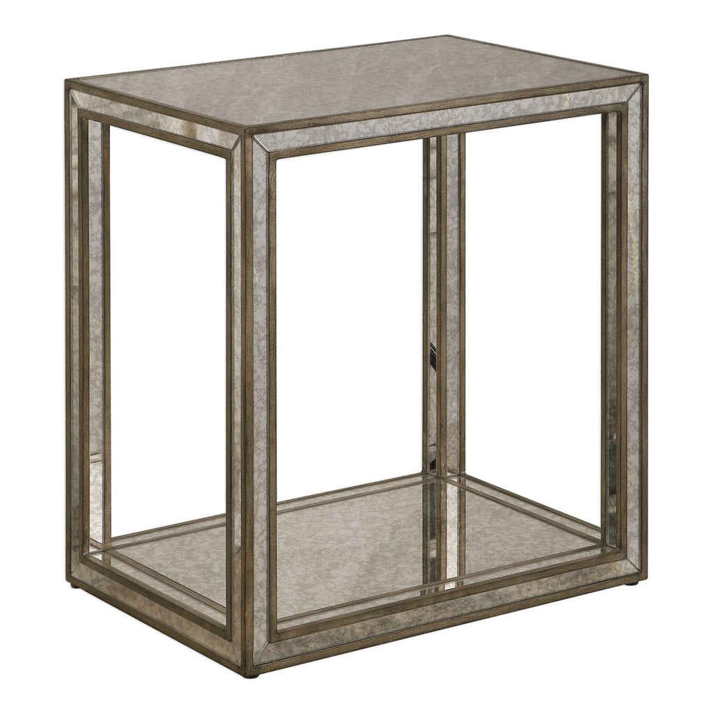 Julie Mirrored End Table - Bombay Mercantile