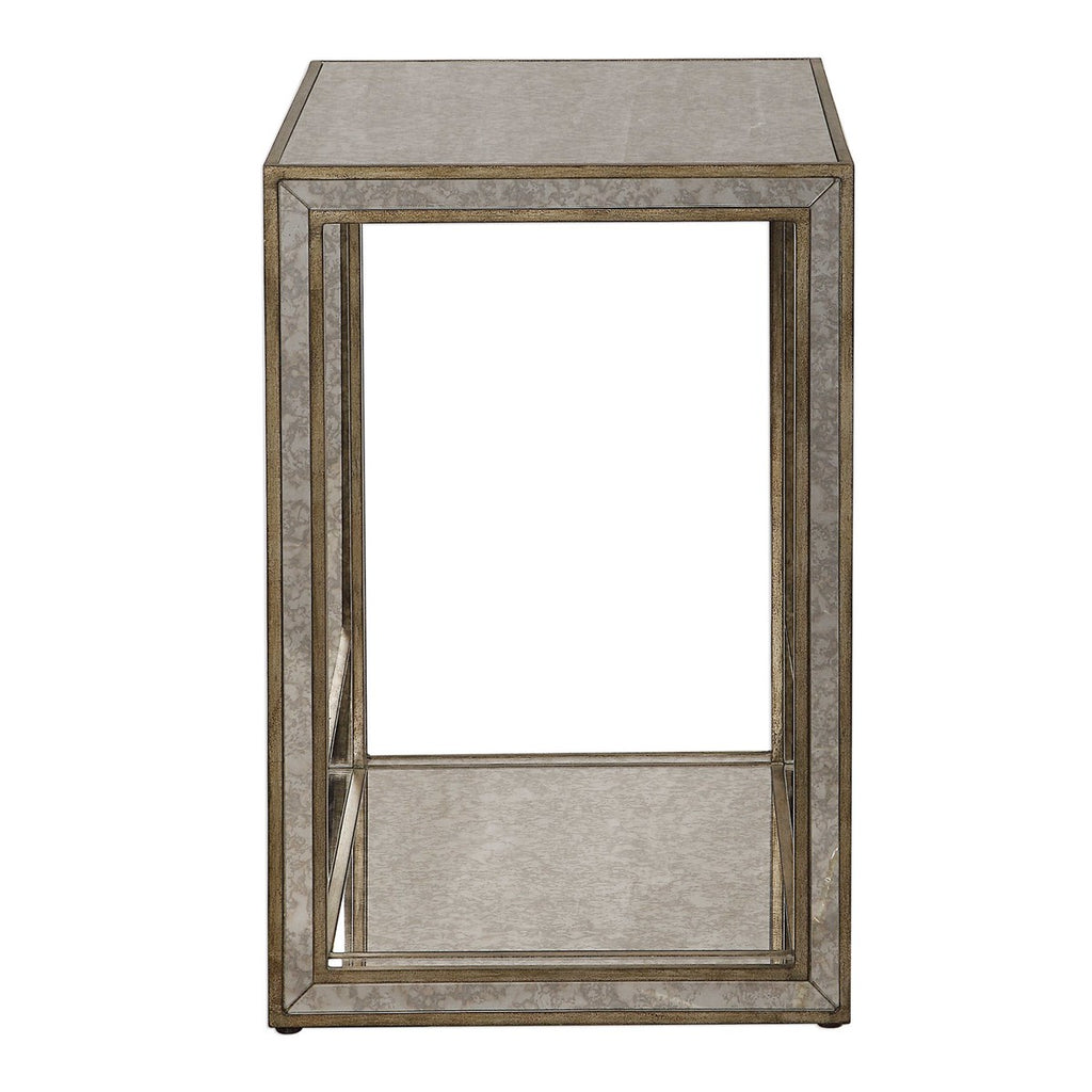 Julie Mirrored End Table - Bombay Mercantile