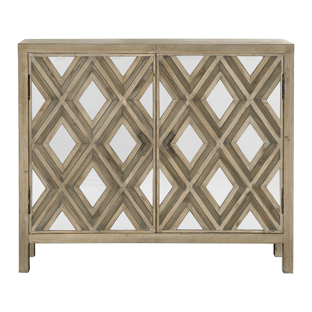 Tahira Mirrored Accent Cabinet - Bombay Mercantile