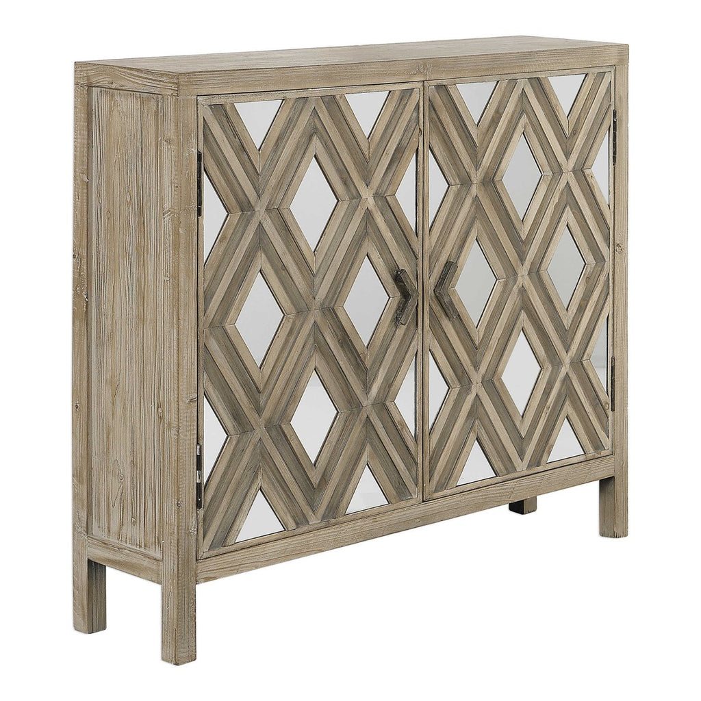 Tahira Mirrored Accent Cabinet - Bombay Mercantile