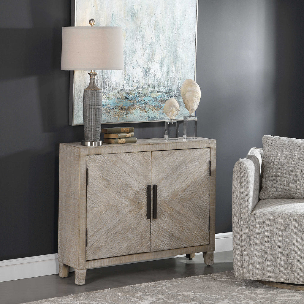 Adalind White Washed Accent Cabinet - Bombay Mercantile