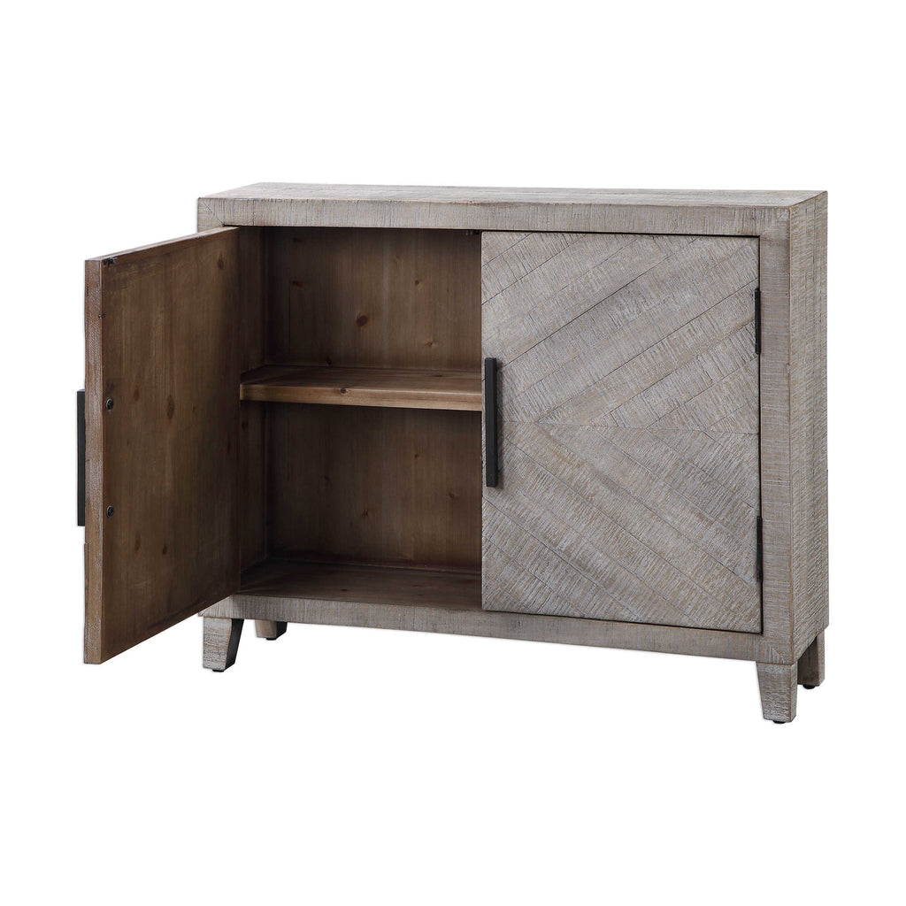 Adalind White Washed Accent Cabinet - Bombay Mercantile