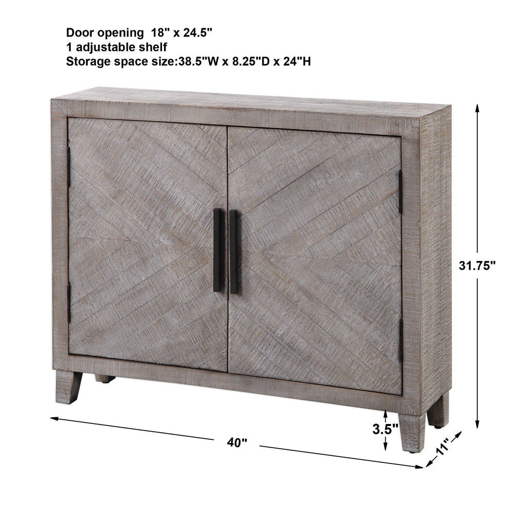 Adalind White Washed Accent Cabinet - Bombay Mercantile