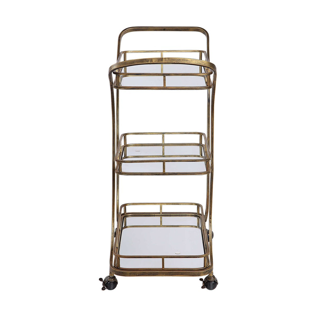 Stassi Gold Serving Cart - Bombay Mercantile