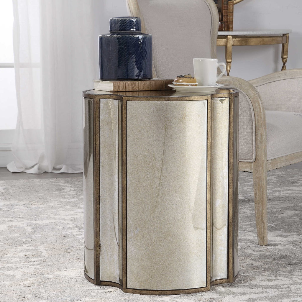 Harlow Mirrored Accent Table - Bombay Mercantile
