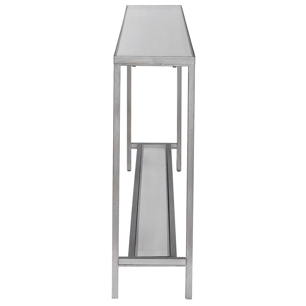 Hayley Silver Console Table - Bombay Mercantile